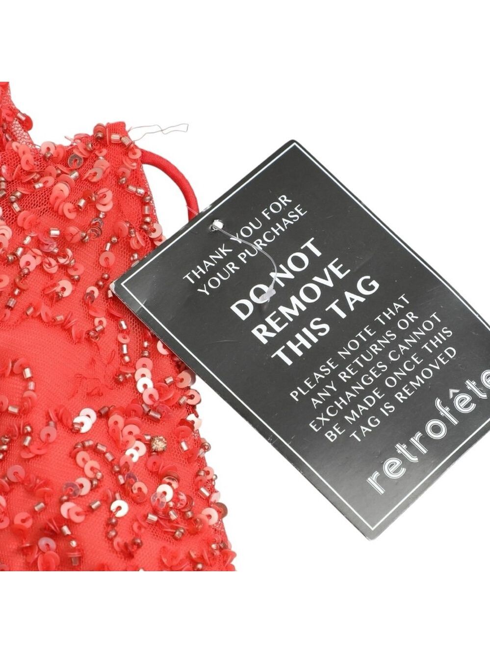 Retrofête Coral Sequin Mini Dress XL NWT - Picture 6 of 9